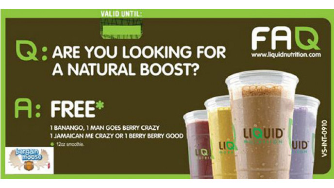 Liquid Nutrition Free Smoothie Coupon