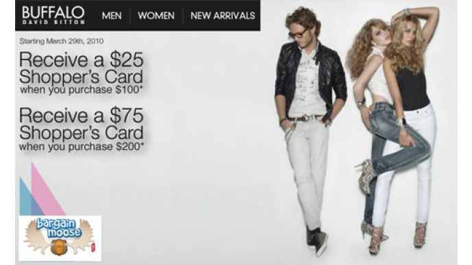 Buffalo Jeans Shoppers Card With Purchase