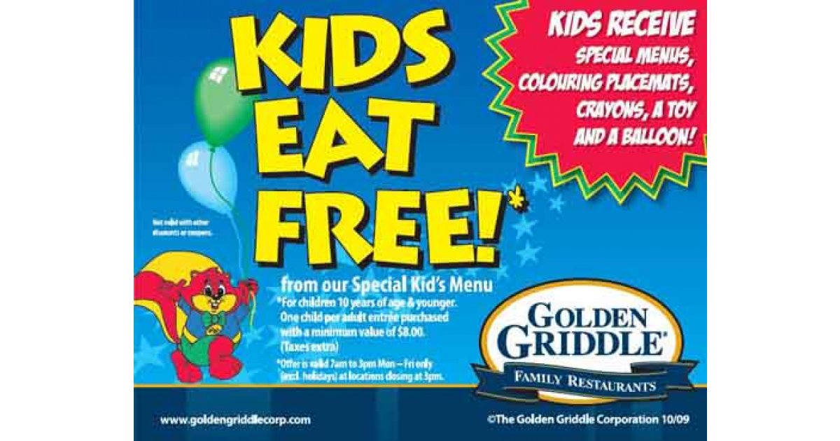 Kids Eat Free Golden Griddle (ON)