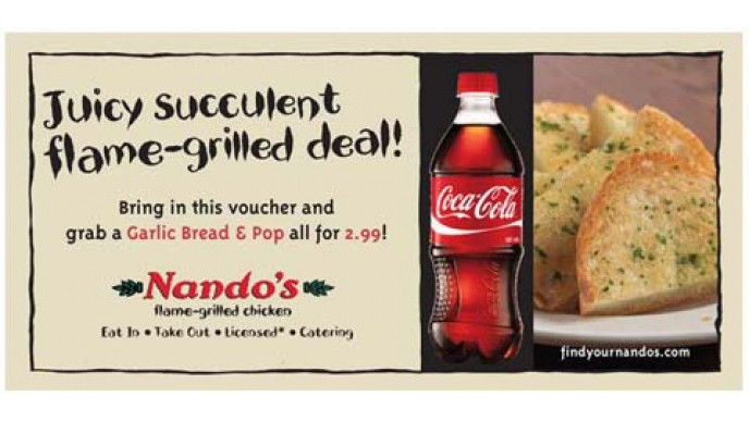 Nando's Garlic Bread & Pop Printable Coupon 