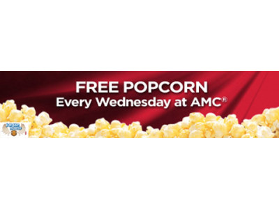 AMC Theatres Free Wednesday Popcorn (ON & QC)