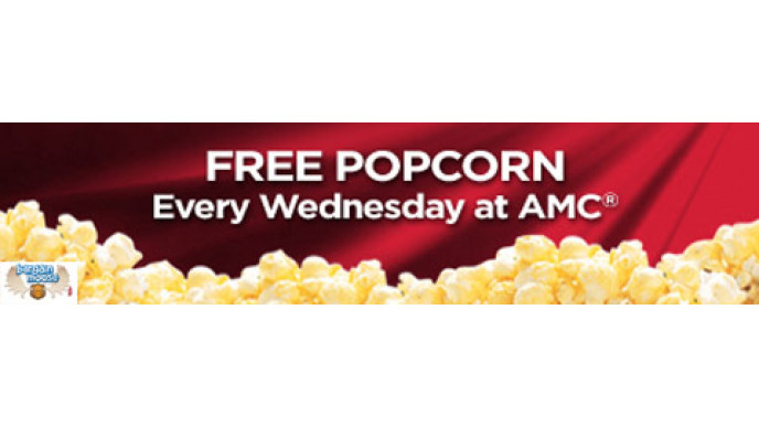 AMC Theatres Free Wednesday Popcorn (ON & QC)