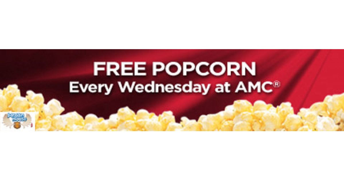 AMC Theatres Free Wednesday Popcorn (ON & QC)