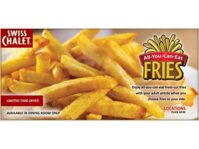 Swiss Chalet All You Can Eat Fries