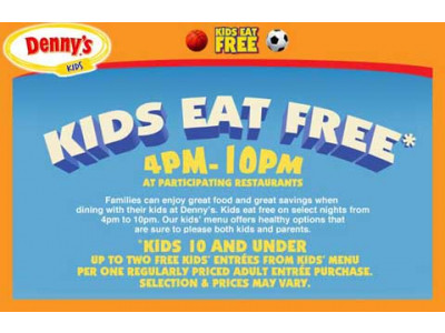 Kids Eat Free @ Denny’s