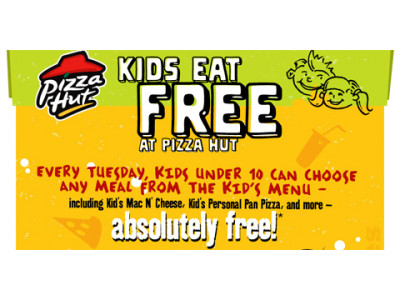 Kids Eat Free @ Pizza Hut Canada