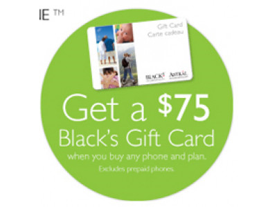 Black's Photo: Free $75 Gift Cards With Phones & Plans