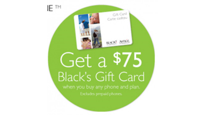 Black's Photo: Free $75 Gift Cards With Phones & Plans