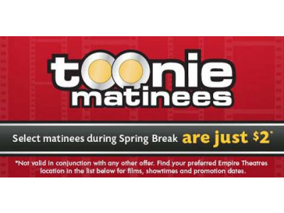 Empire Theatres Canada Toonie Matinees