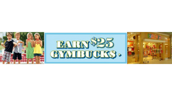 Gymboree Canada $25 Gymbucks With $50+