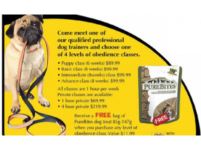 Petcetera Deal:  Free Bag Of Treats With Dog/Puppy Training