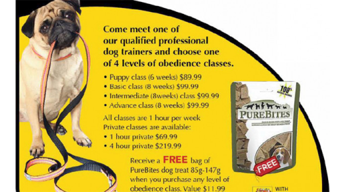 Petcetera Deal: Free Bag Of Treats With Dog/Puppy Training