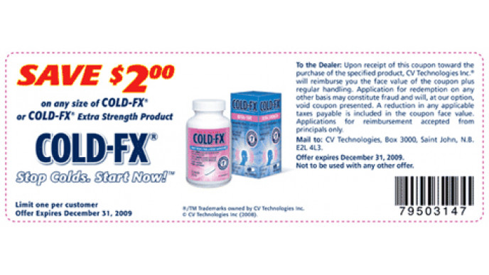 Canadian Coupons: Cold FX $2 Coupon