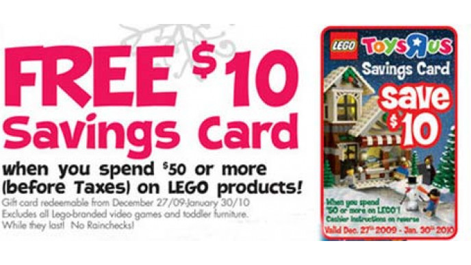 Toysrus.ca: Spend $50 On Lego, Get $10 Gift Card!