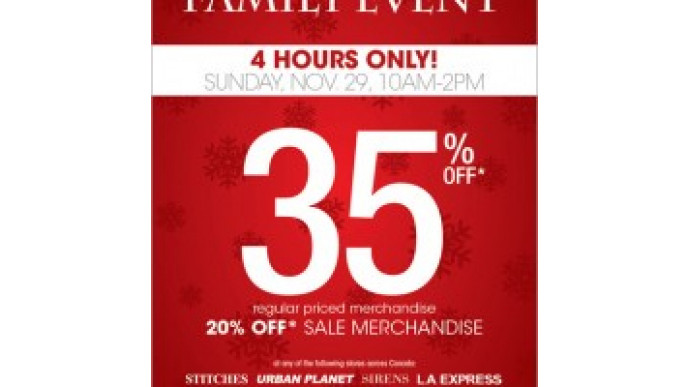 20% To 35% Discount @ Loads Of Stores (Urban Planet, Bluenotes, etc)