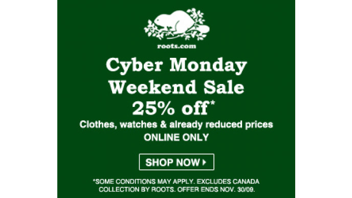 Roots Canada Black Friday Sale: 25% Off Clothing!