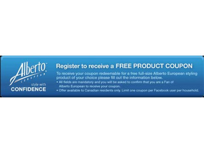 Canadian Freebies: Alberto European Styling Product!