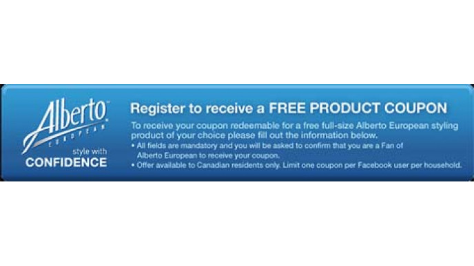 Canadian Freebies: Alberto European Styling Product!