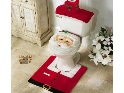 Three Piece Christmas Santa Toilet Seat Cover and Rug Set Just $12 + Free Shipping @ Amazon Canada