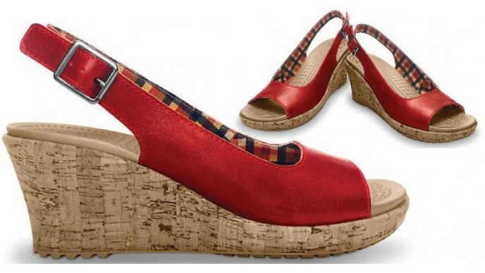 Women's Leigh Wedge Leather Shoes Now $38 @ Crocs.ca