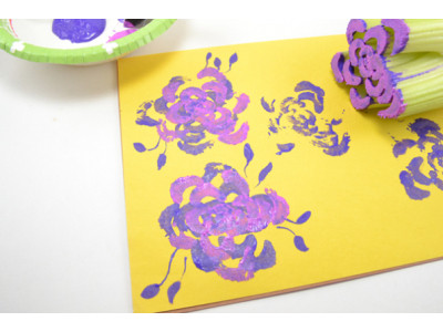 Celery Flower Stamping Craft For The Kiddos!