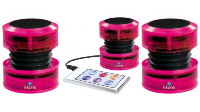 Half Price iHome Neon Portable Pink Mini Speakers Just $10 @ Walmart.ca!