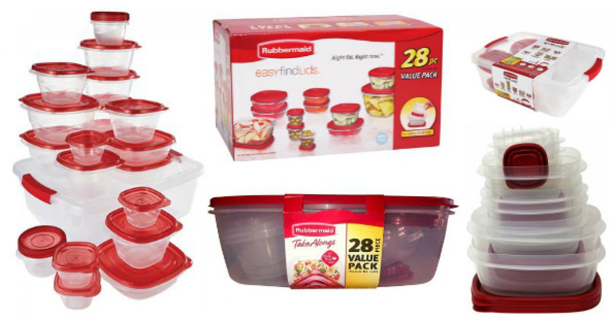Rubbermaid Storage Sale 28pc Sets only 8.88, 40pc Set Only 12.88