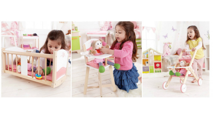 hape doll cradle