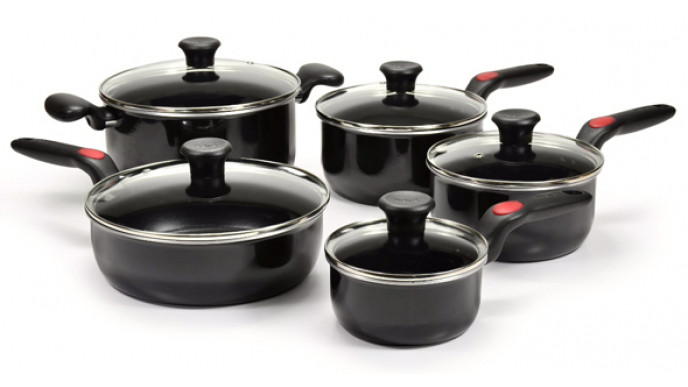 T-Fal Ergo Grip 10-Piece Cookware Set Was $90 | Now $46 @ Sears Outlet