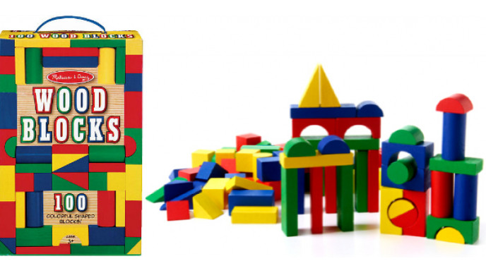 melissa & doug 100 wood blocks set