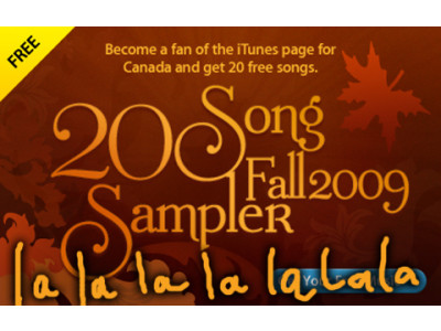 Itunes Canada: 20 Free Songs!