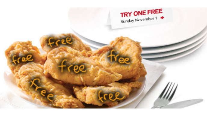 KFC Canada: Free Boneless Fillets!