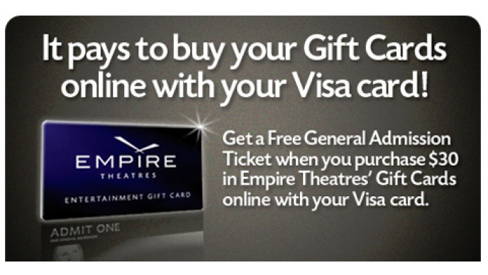 Canadian Deals: Free Tickets @ Empire Theatres (With purchase)
