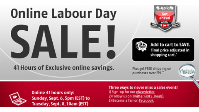 Future Shop Canada: Online Labour Day Sale!