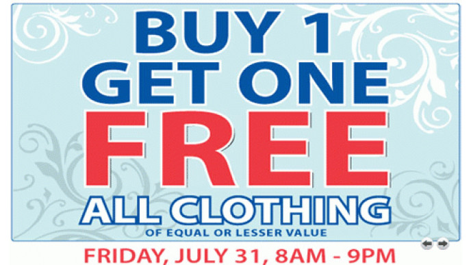 Thrift Store Canada: Buy 1 Get 1 Free On Clothing!