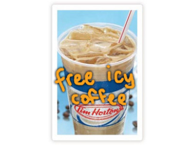 Tim Hortons Free Iced Coffee!