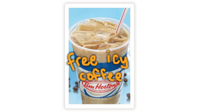 Tim Hortons Free Iced Coffee!
