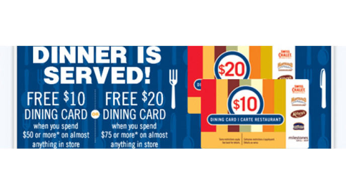Shoppers Drug Mart Canada: Free Dining Cards!