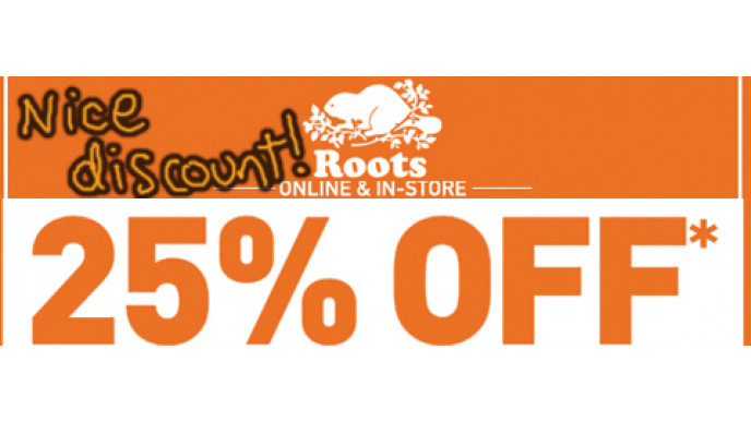 Roots Canada: Whopping 25% Discount! 
