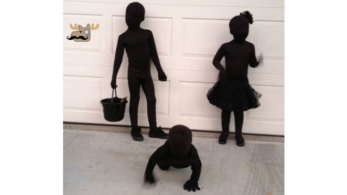 Dress Your Kids As Shadows For Halloween - It's Cheap!