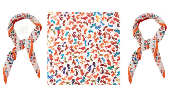 70% Off Shoes Print 100% Silk Scarf Was $100 | Now $30 & Free Shipping @ Chapters Indigo