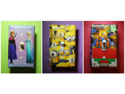 Etsy: Comic Recycled Comic Light Switch Covers From $6 