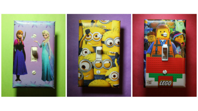 Etsy: Comic Recycled Comic Light Switch Covers From $6