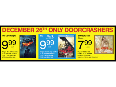 HMV Boxing Week Sales (E.g. Dark Knight DVD For $9.99!)