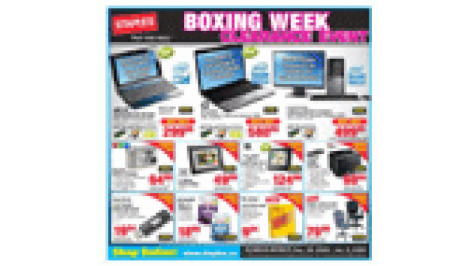 Staples Boxing Day Flyer December 2008