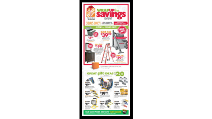 Home Depot “Wrap Up The Savings” Event – Some Bargains To Be Had!