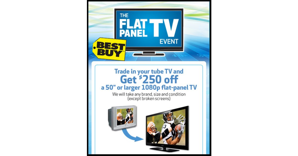 Best Buy Canada Flat Panel TV Event 250 Extra Discount on 50” Screens