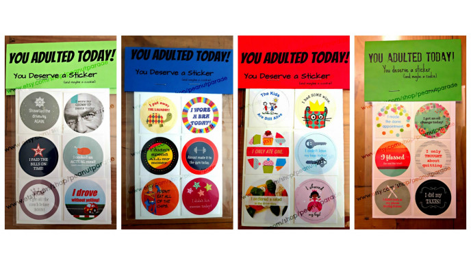 "You Adulted Today!" Stickers For $5.32 @ Etsy.ca!