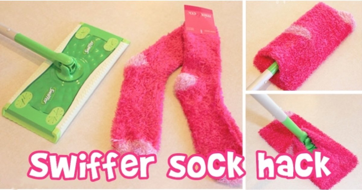 DIY Swiffer Sock Hack