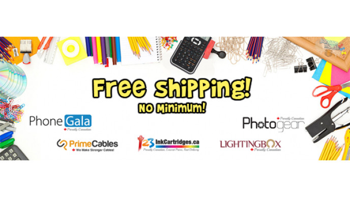 EXCLUSIVE Free Shipping @ 123Inkcartridges, Prime Cables, Phonegala, Photogear & Lightingbox!! TODAY! (EXPIRED)
